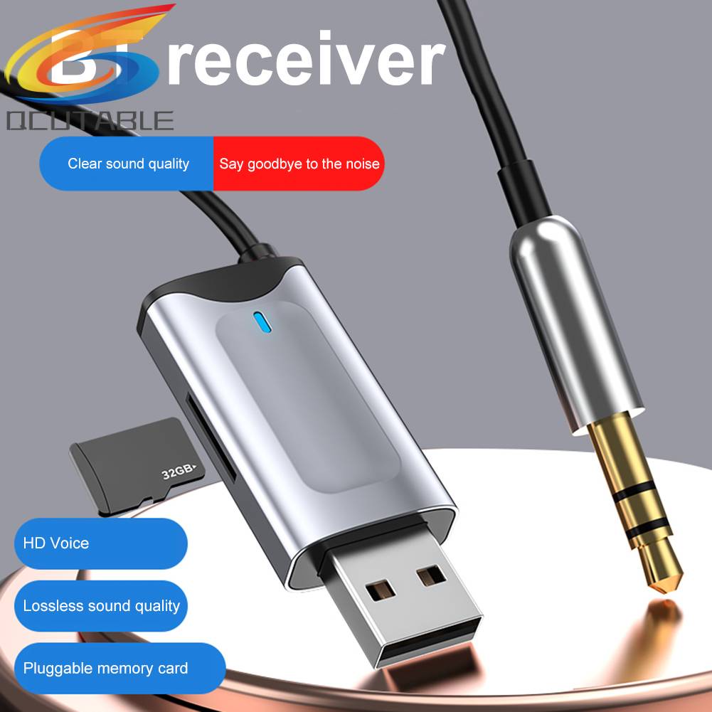 Thiết Bị Nhận Tín Hiệu Âm Thanh Bluetooth Hỗ Trợ TF Cho Xe Ô Tô