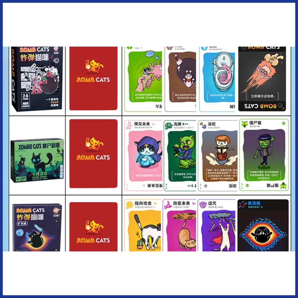 Bộ Thẻ Trò Chơi Mở Rộng 4 Phiên Bản Khác Nhau Cho Mèo