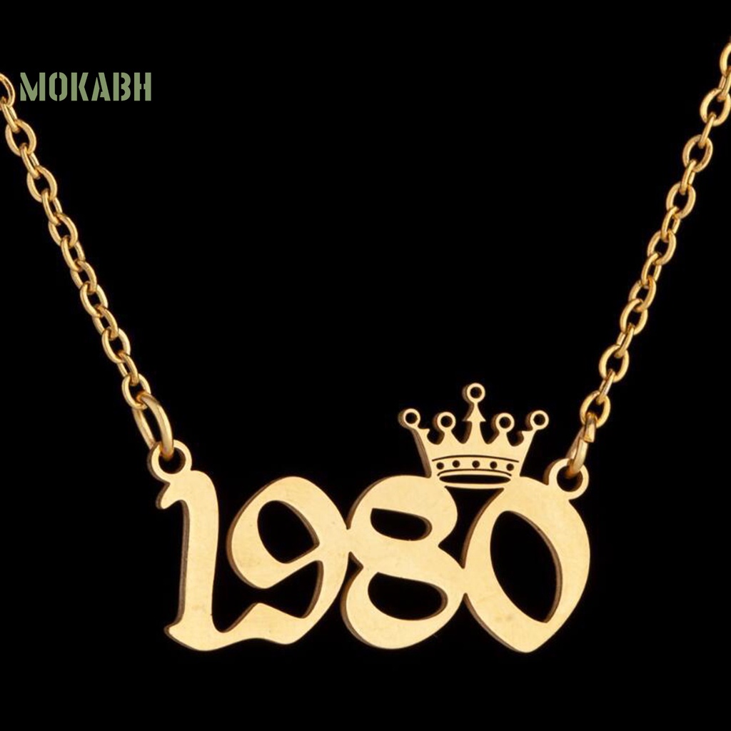 [Mok Abh] Vòng Cổ Chất Liệu Thép Không Gỉ Từ 1980-1999