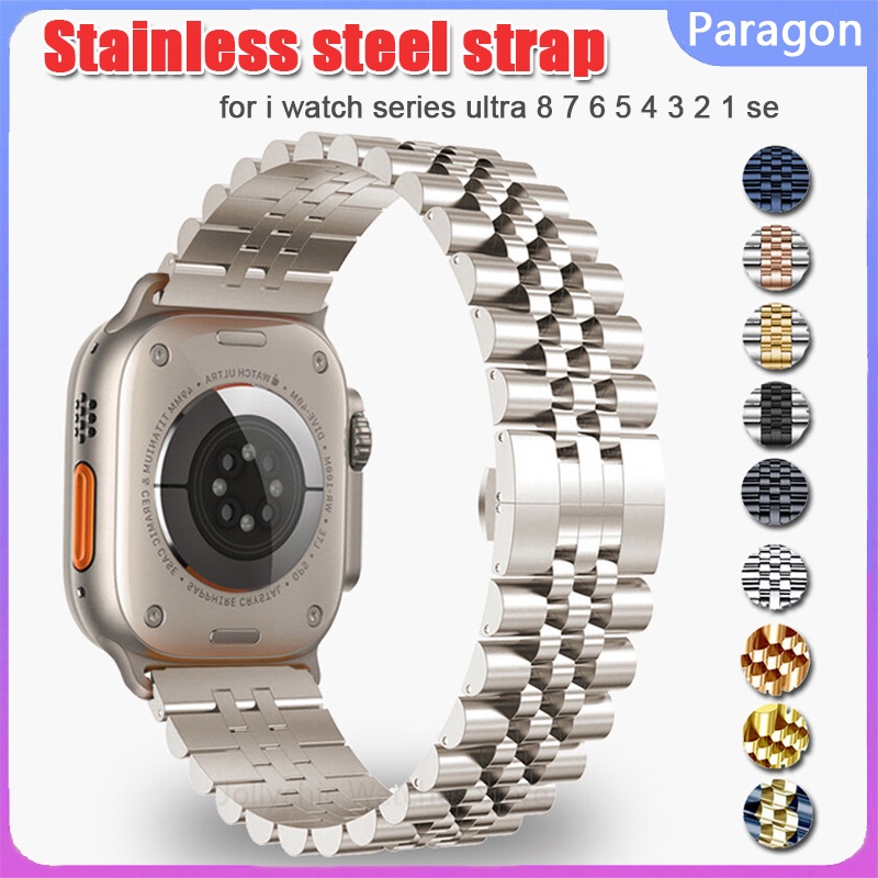 Dây Đeo Đồng Hồ Bằng Thép Không Gỉ Cho Apple watch series 8 7 6 ultra 49mm 45mm 44mm i watch 5 4 3 se 42mm 41mm 38mm 40mm