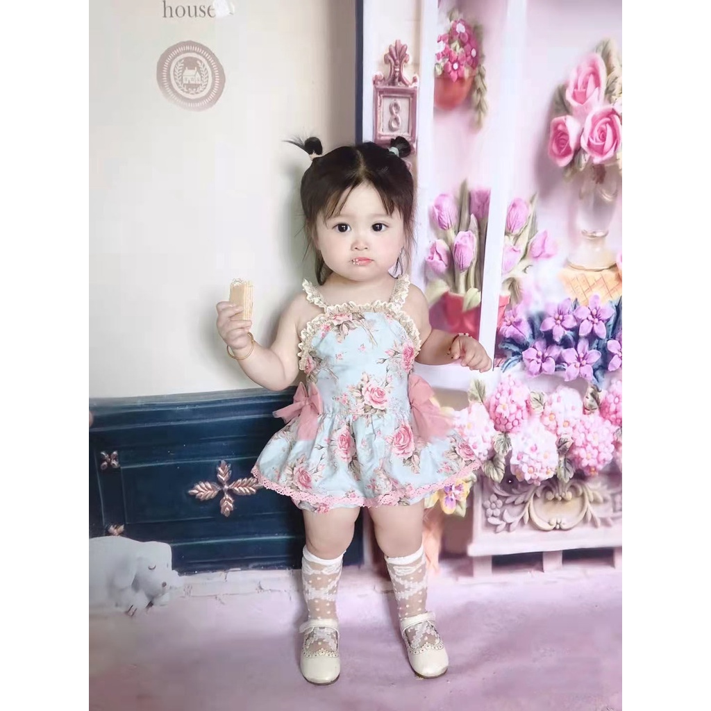 Hàng Mới Về Đầm Yếm Công Chúa Phong Cách Phương Tây Thời Trang Mùa Hè Cho Bé Gái