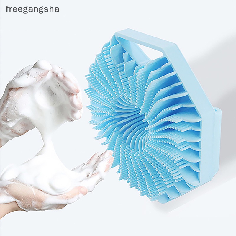 Bàn Chải Silicone Hình Đa Giác Dùng Chà Lưng Khi Tắm Tiện Dụng