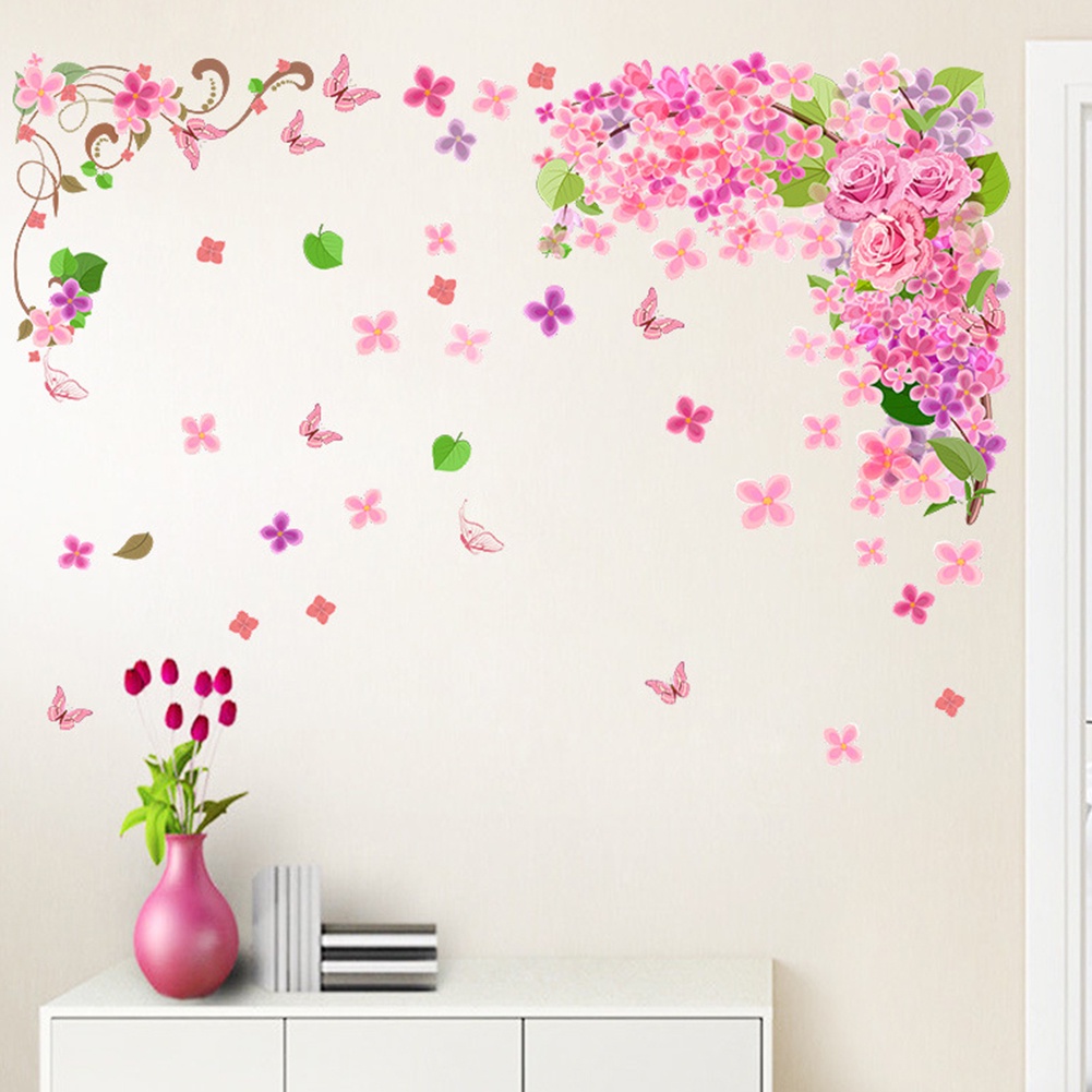 Giấy Dán Tường Hình Hoa Bướm Nhiều Màu Sắc Trang Trí Nghệ Thuật