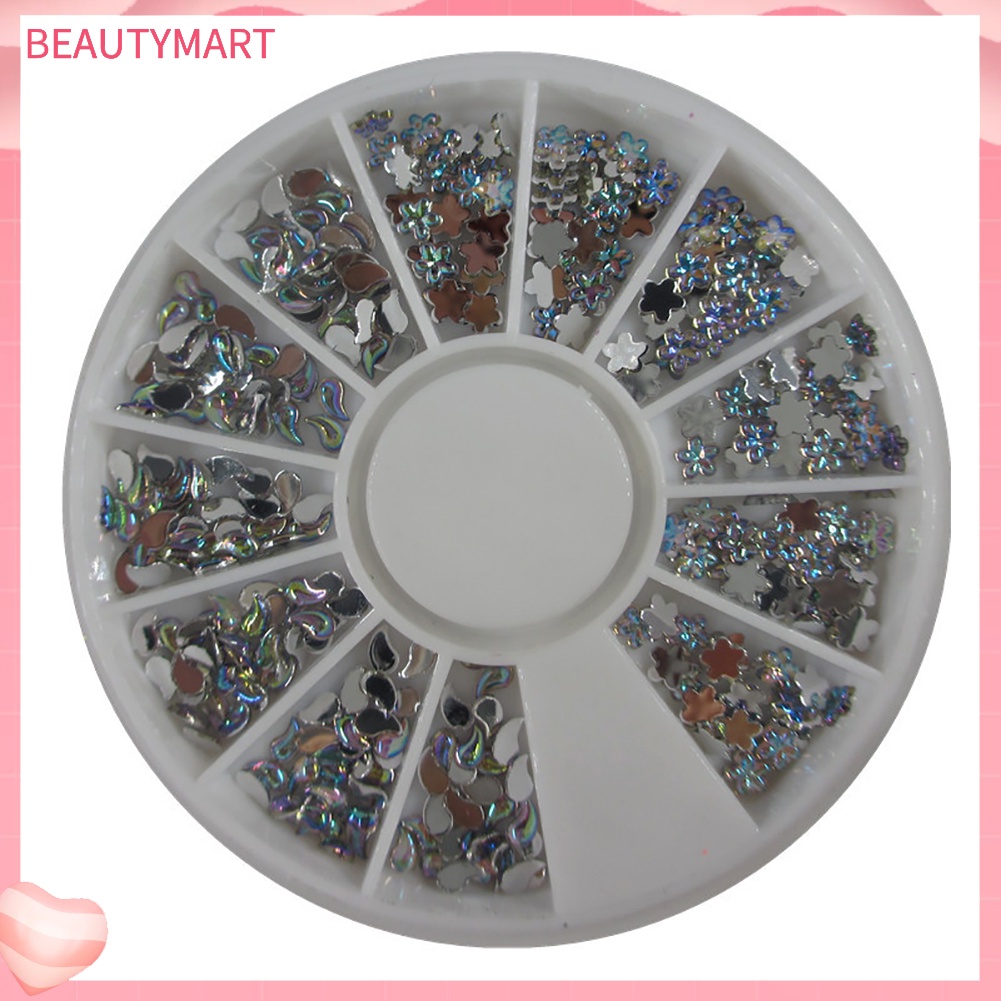 Khay Bánh Xe Đính Đá DIY Thời Trang Dành Cho Trang Trí Móng Tay