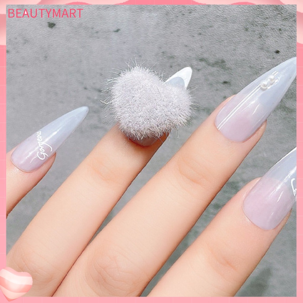 Set 3 Phụ Kiện Trang Trí Móng Tay Nghệ Thuật 3D Bằng Vải Lông Xù Nhỏ Gọn Có Thể Tháo Rời