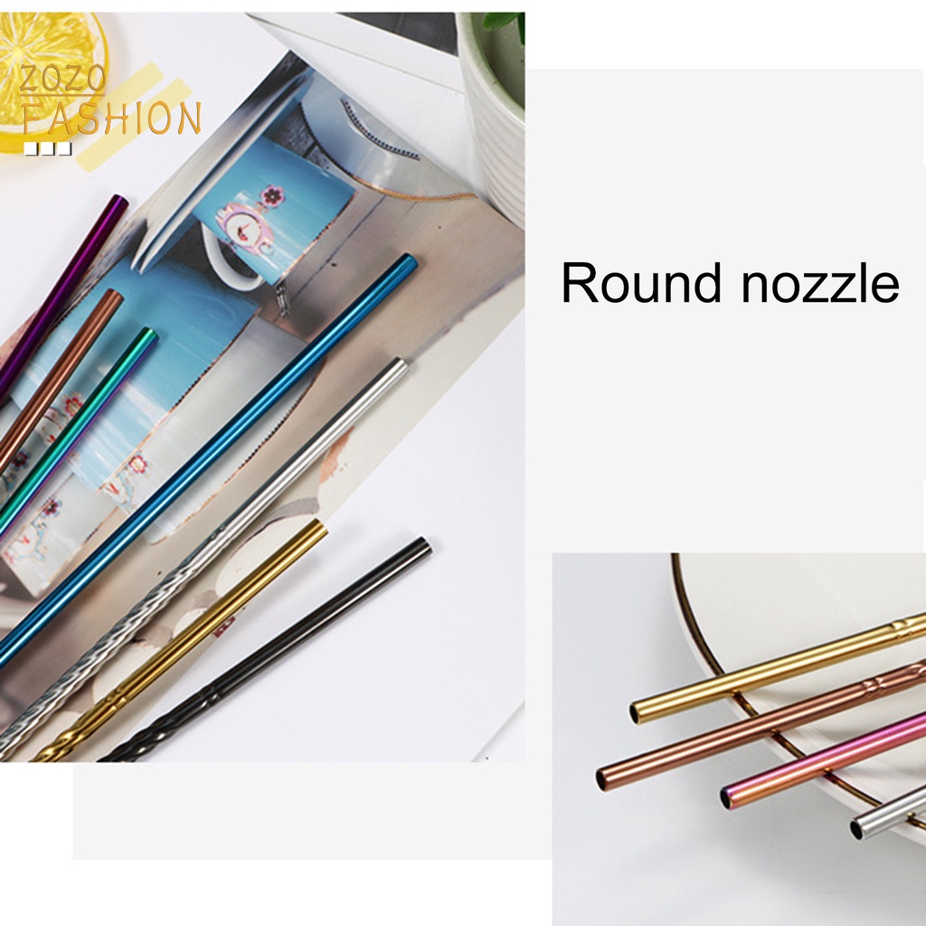 Bộ 2 Muỗng Ống Hút Có Thể Tái Sử Dụng Tiện Lợi Du Lịch