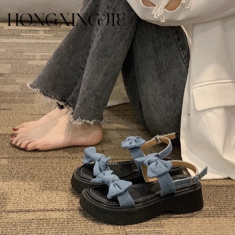HONGXINGJIE dép sandal nữ dép đế cao Xu hướng thời trang năm 2023NEW 062133