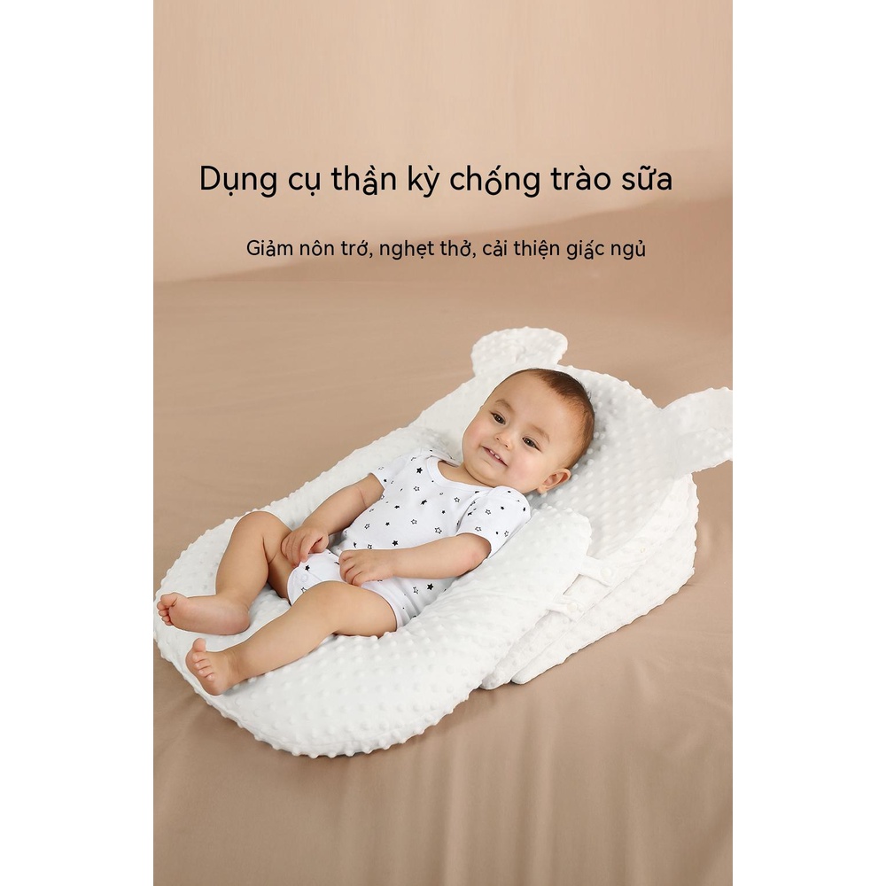 Gối Nằm Ngủ Chống Tràn Sữa Cho Bé Sơ Sinh
