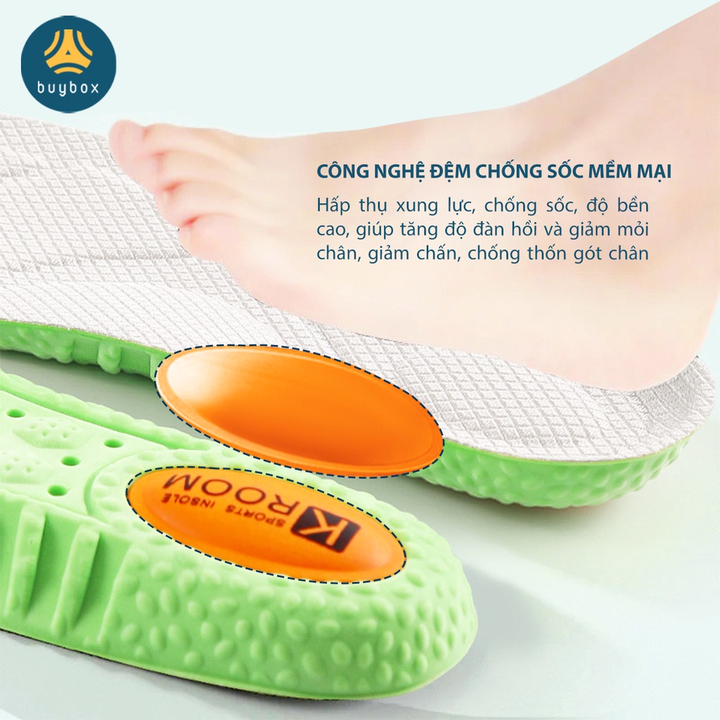 Lót giày thể thao mesh 4D ốp mút đệm khí giảm chấn vòm ngang và chống thốn gót - buybox - BBPK360