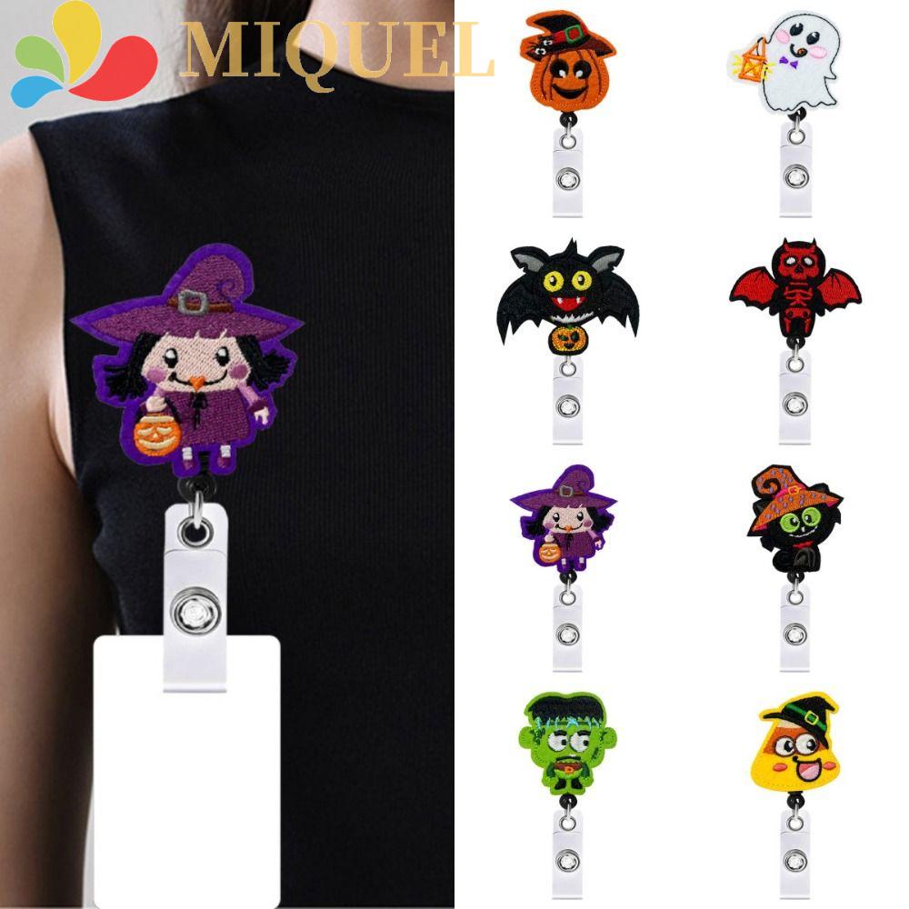 Kẹp Giữ Huy Hiệu Y Tá Mèo Con Dơi Phù Thủy Hoạt Hình Có Thể Thu Gọn Cho Văn Phòng