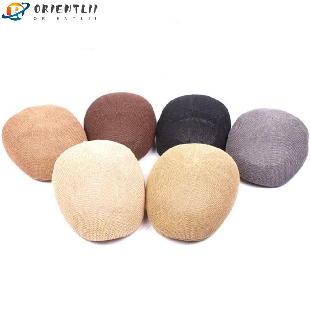 Mũ Beret Ivy Màu Trơn Thoáng Khí Thời Trang Mùa Hè Cho Nữ