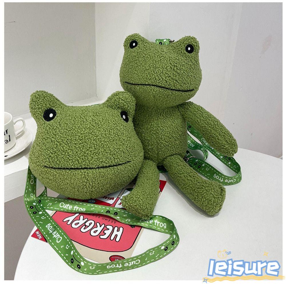 LEISURE Túi Đeo Chéo Hình Chú Ếch Ngộ Nghĩnh Đáng Yêu Cho Bạn Gái