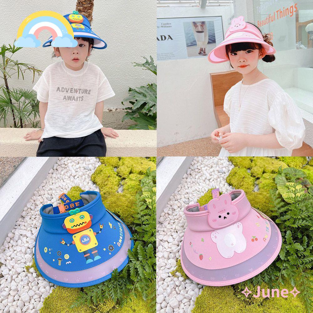 JUNE Mũ Lưỡi Trai Hở Chóp Chống Tia UV Thời Trang Cho Bé