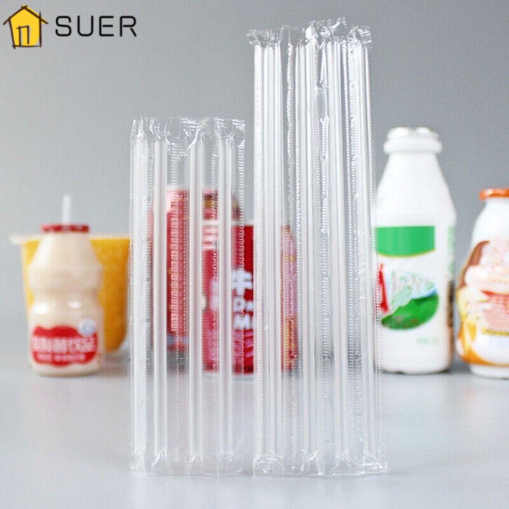 Bộ 500 Ống Hút Nhựa Cứng Mỏng Dùng Một Lần Tiện Dụng