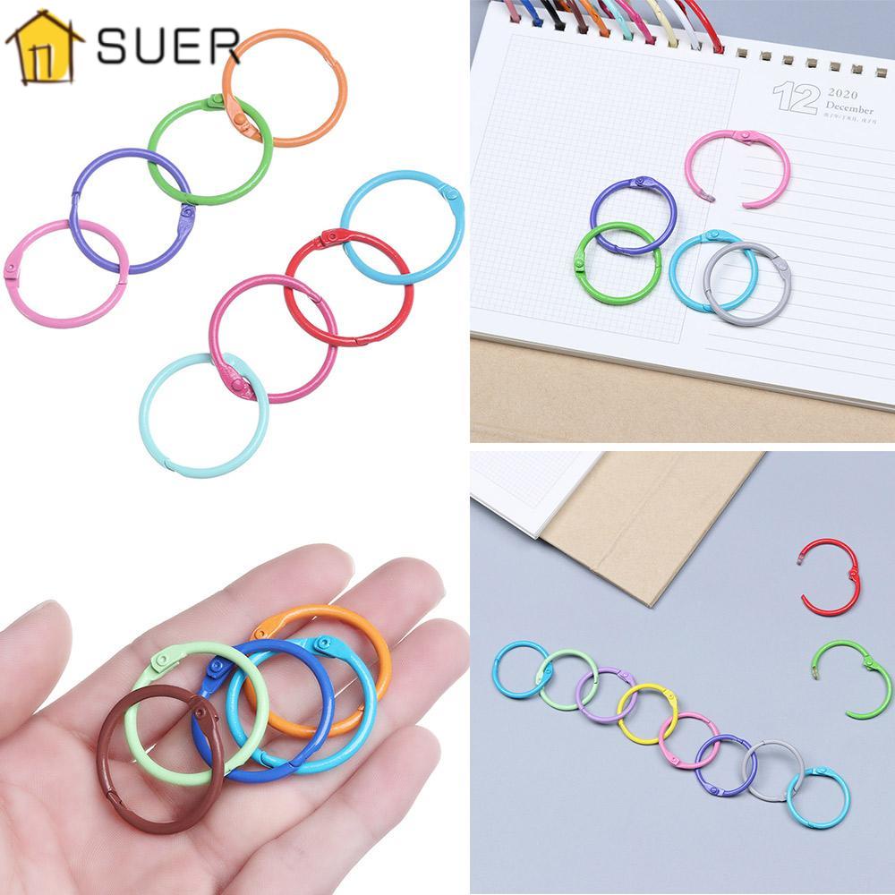 SUENIN Set 10 Móc Khóa Kim Loại Hình Quyển Sách Tô Màu DIY