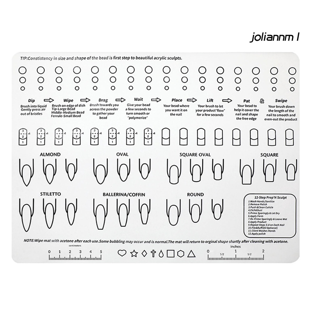 Thảm Silicone Cuộn Acrylic Linh Hoạt Hỗ Trợ Luyện Tập Sơn Móng Tay Chuyên Nghiệp DIY