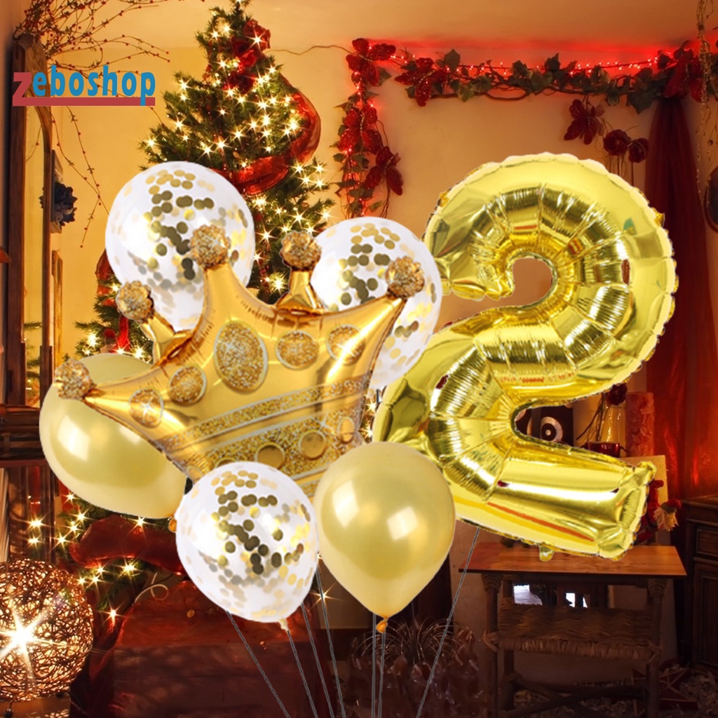 1 Set Bong Bóng Lá Nhôm Hình Số Trang Trí Tiệc Sinh Nhật Quyến Rũ DIY