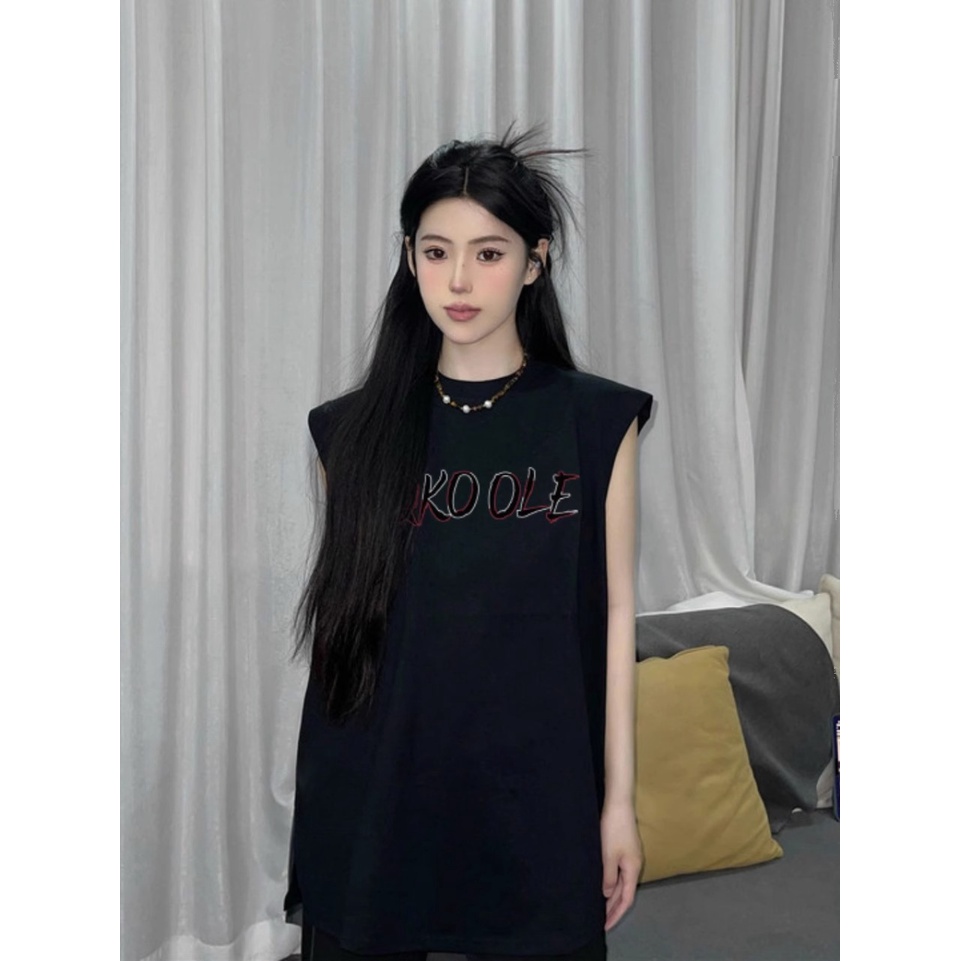 NRVP Áo Thun Nữ Không Tay 100% Cotton Thời Trang Hàn Quốc