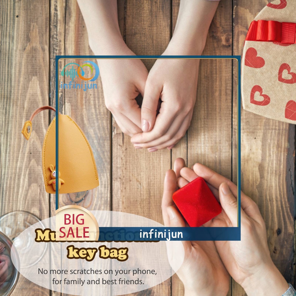 Túi Da PU Đựng Chìa Khóa Xe Hơi Họa Tiết Hoạt Hình Dễ Thương