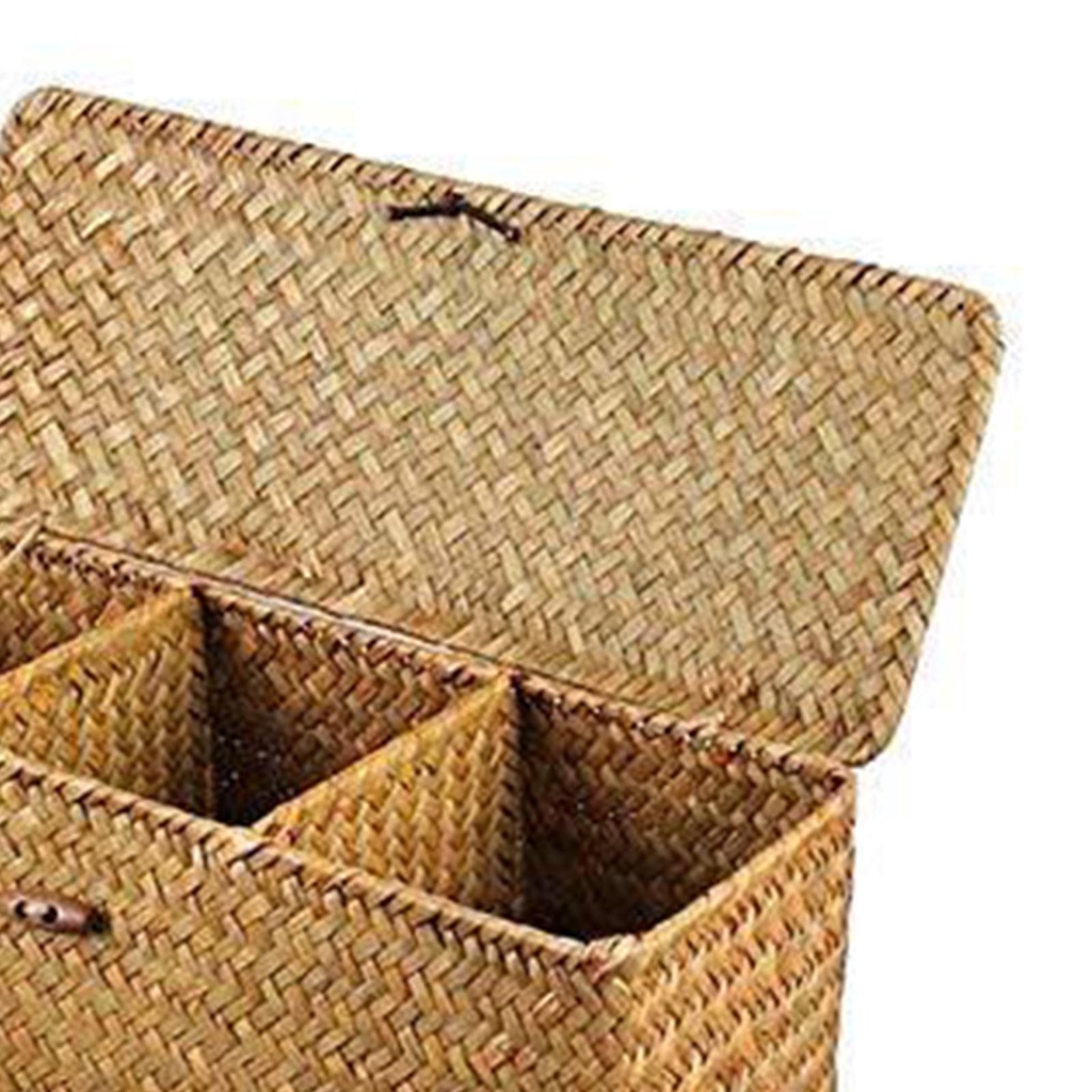 Giỏ Đan Có Nắp Đựng Đồ Dùng Văn Phòng / Khách Sạn