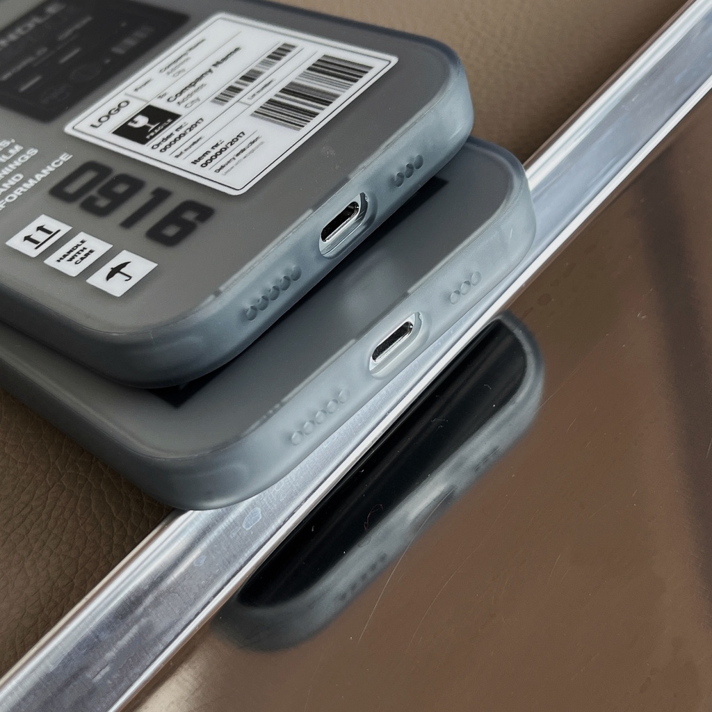 Ốp Điện Thoại IMD Màu Đen Trong Suốt Chống Sốc Cho IPhone 14 13 12 11 Pro Max