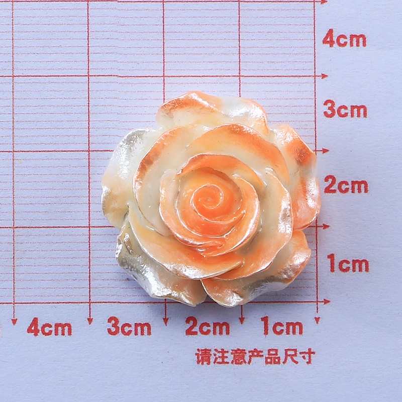 10 Kẹp Tóc Hoa Hồng Bằng Nhựa Resin DIY