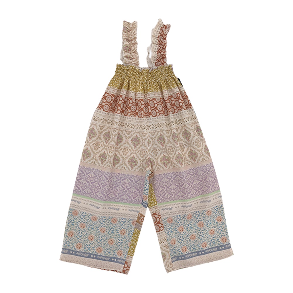 BEAR LEADER Áo Liền Quần Không Tay Dáng Rộng Phong Cách Dân Tộc Cho Bé Gái 2-7 Tuổi