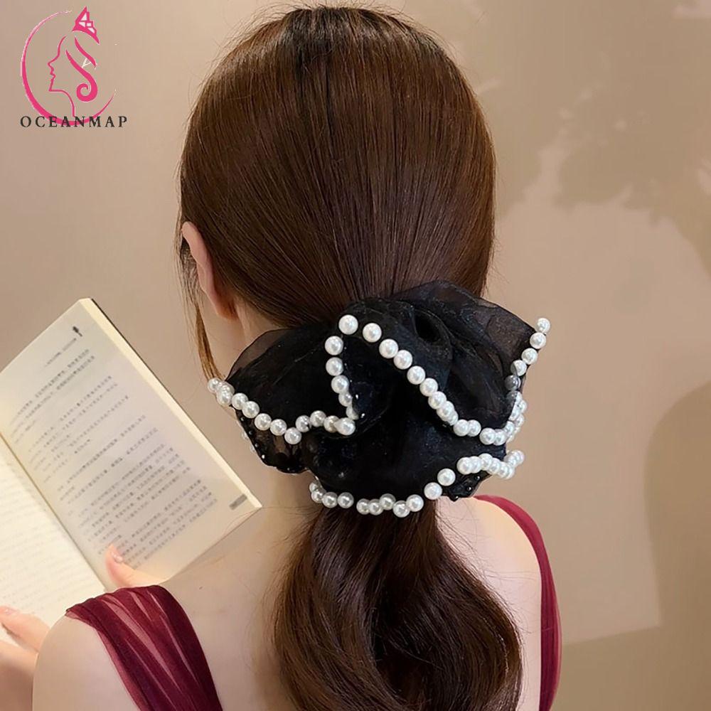 Dây Cột Tóc Lưới Phong Cách Hàn Quốc Thanh Lịch Cho Nữ