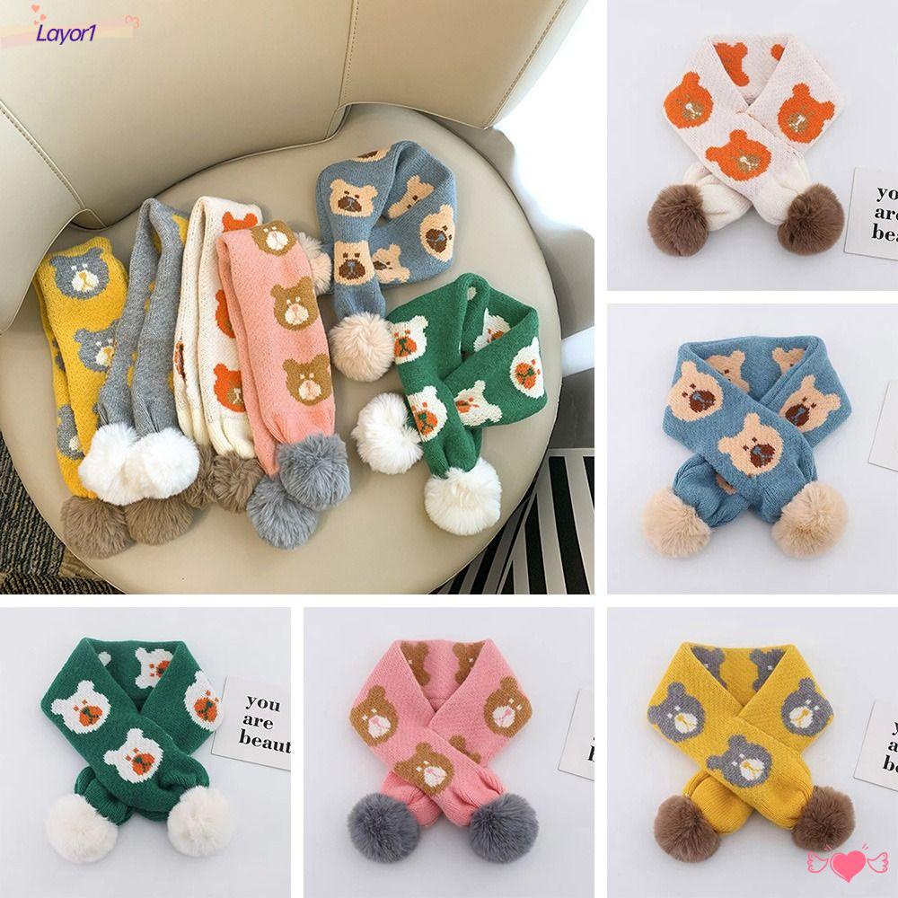 LAYOR1 Khăn Choàng Cổ Dày Dặn Chống Gió Giữ Ấm Cho Bé