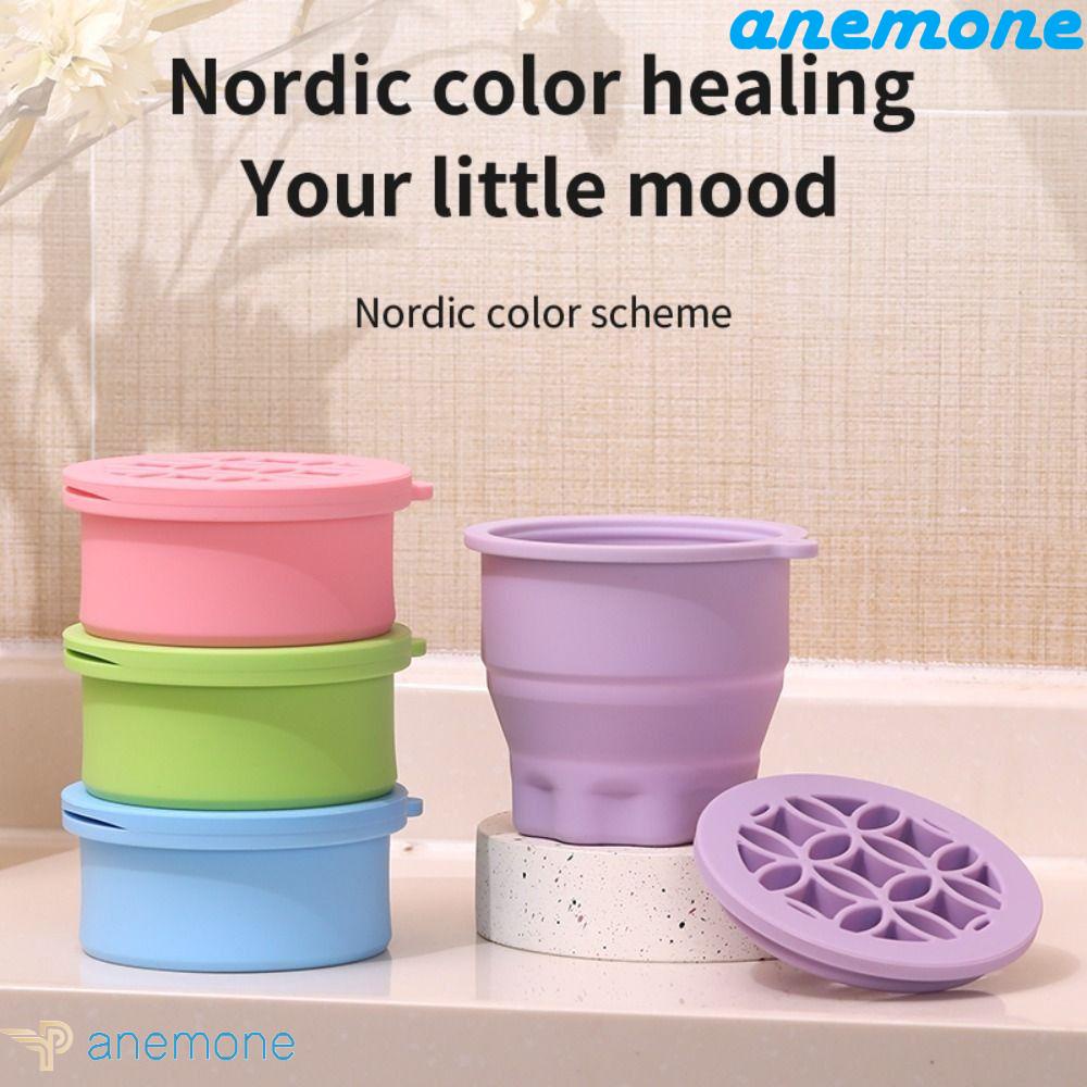 Giá Đỡ Cọ Trang Điểm Bằng Silicone Đa Năng Có Thể Gập Lại Tiện Dụng