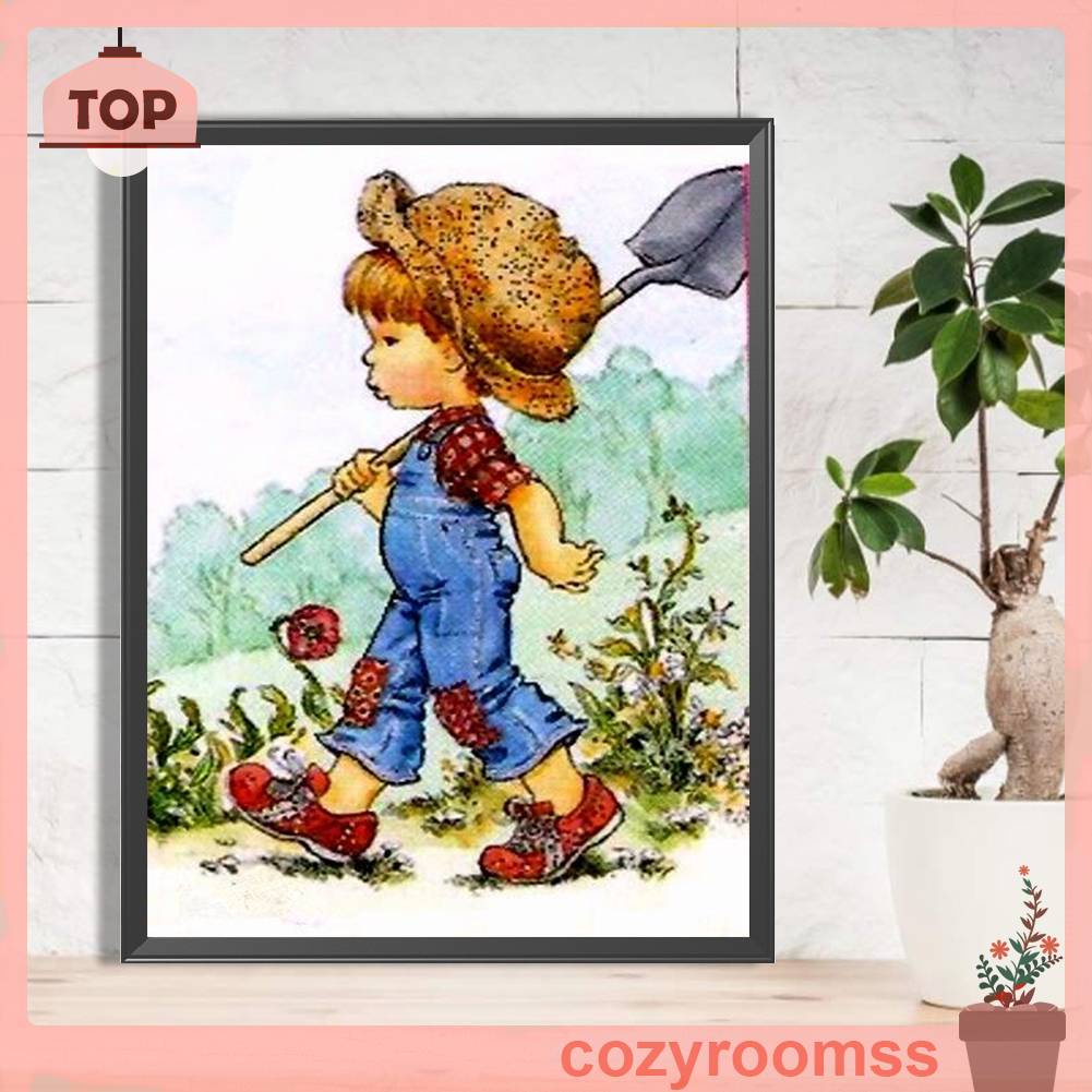 Tranh Đính Đá Kim Cương Toàn Bộ 5D DIY Hình Vẽ Trẻ Em Trang Trí Nhà Cửa