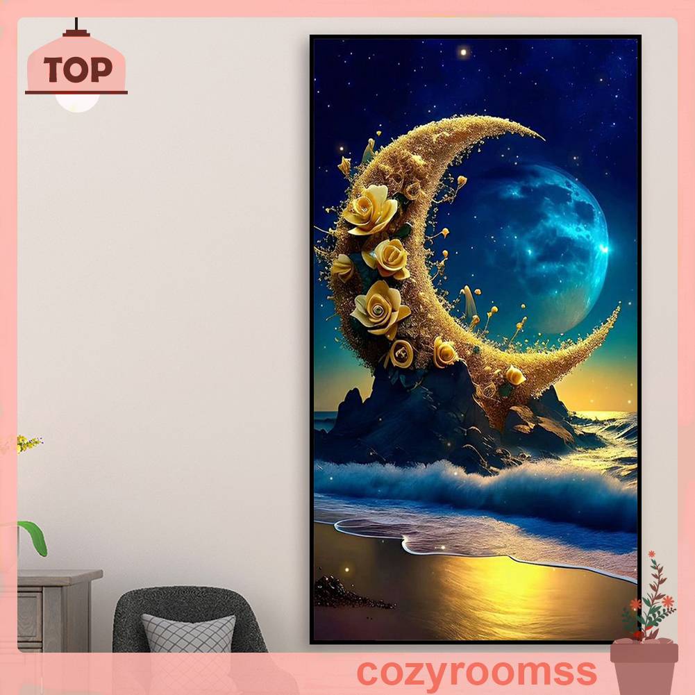 Tranh Đính Đá Kim Cương Toàn Bộ 5D DIY Hình Vẽ Phong Cảnh Trang Trí Nhà Cửa