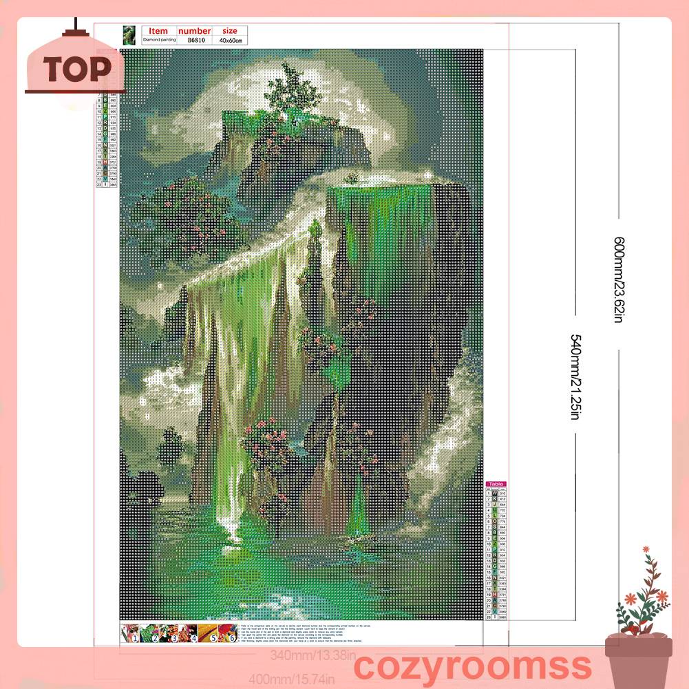 Tranh Đính Đá Kim Cương Toàn Bộ 5D DIY Hình Thác Nước