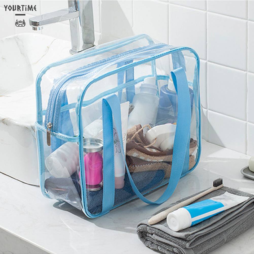 Túi Đựng Mỹ Phẩm Bằng PVC Trong Suốt Đa Năng Có Khóa Kéo Tiện Dụng Cho Nữ