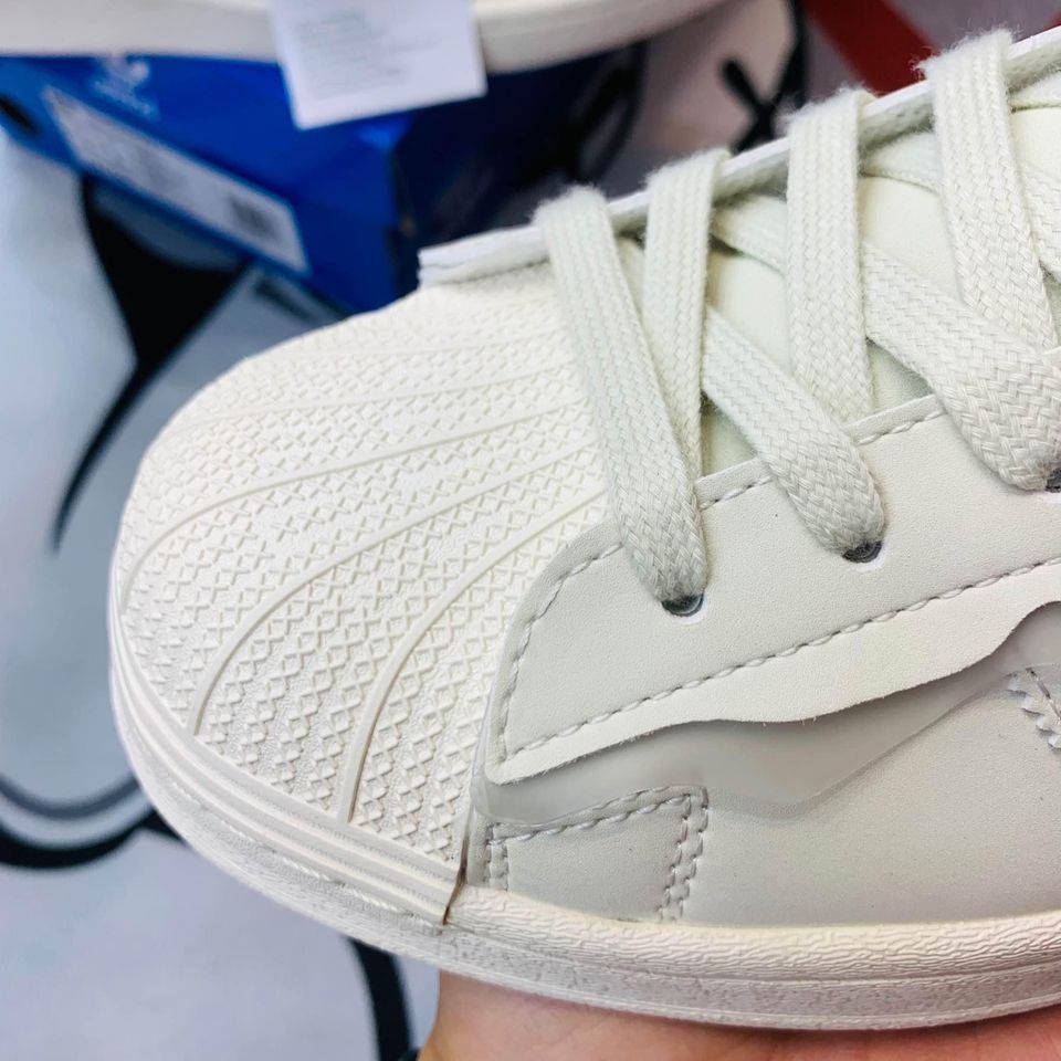 Giày Thể Thao sneaker adidas superstar 2 màu kem sữa kute, Giày das sò kem  nam nữ cao cấp full box