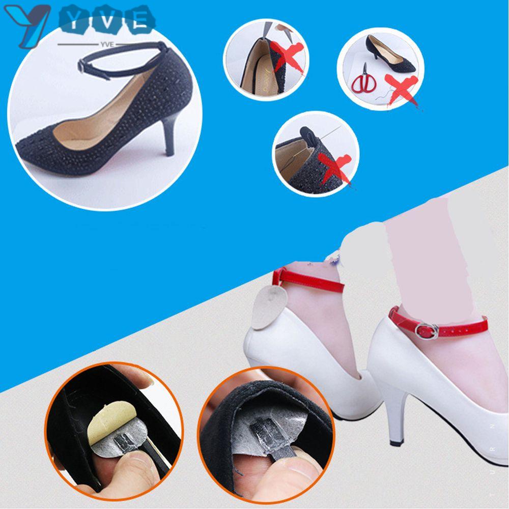 YVE Giày Cao Gót Nữ Mũi Nhọn Có Dây Cột Bằng Kim Loại Mới