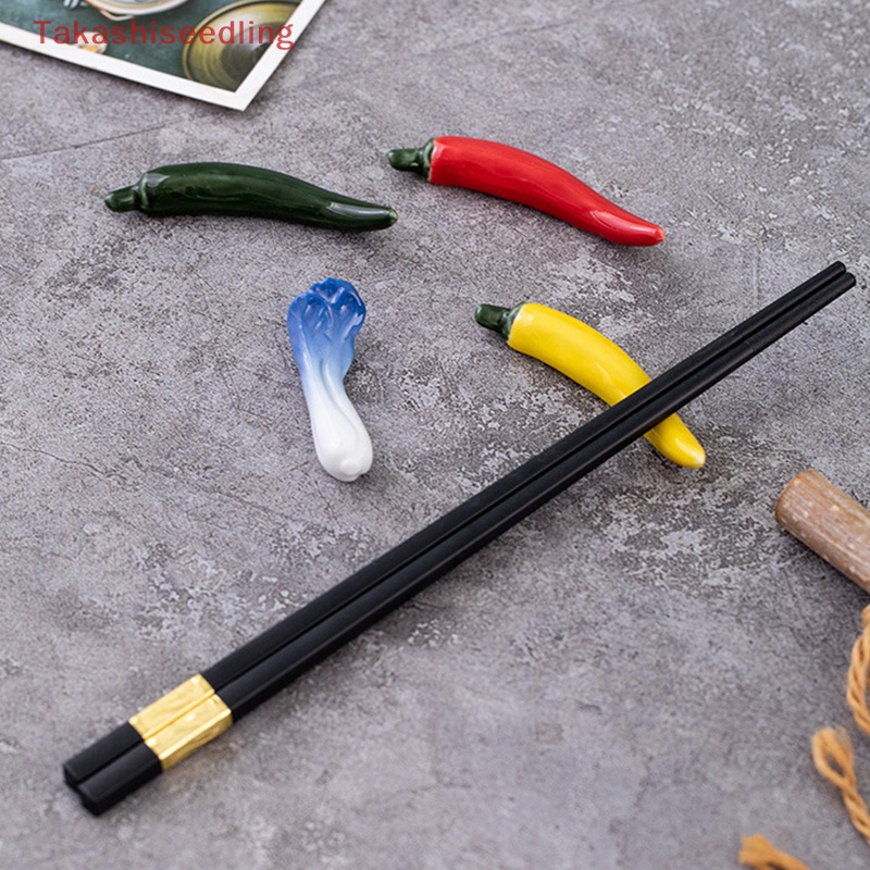 (Takashiseedling) Giá Đỡ Bút / Đĩa Ăn Bằng Sứ Hình Rau Củ Quả Sáng Tạo Trang Trí Bàn Ăn Nhà Bếp