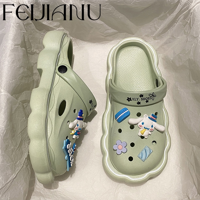 FEIJIANU dép Cross dép sandal nữ giày đi biển đáng yêu thoải mái 062512
