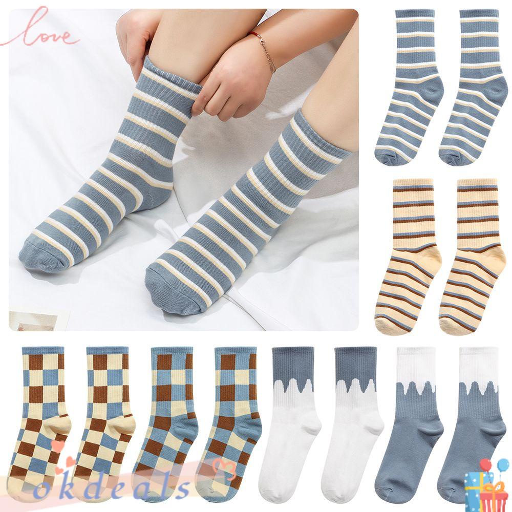 OKDEALS Áo Thun DàI Tay Kẻ SọC MềM MạI Cho Nữ