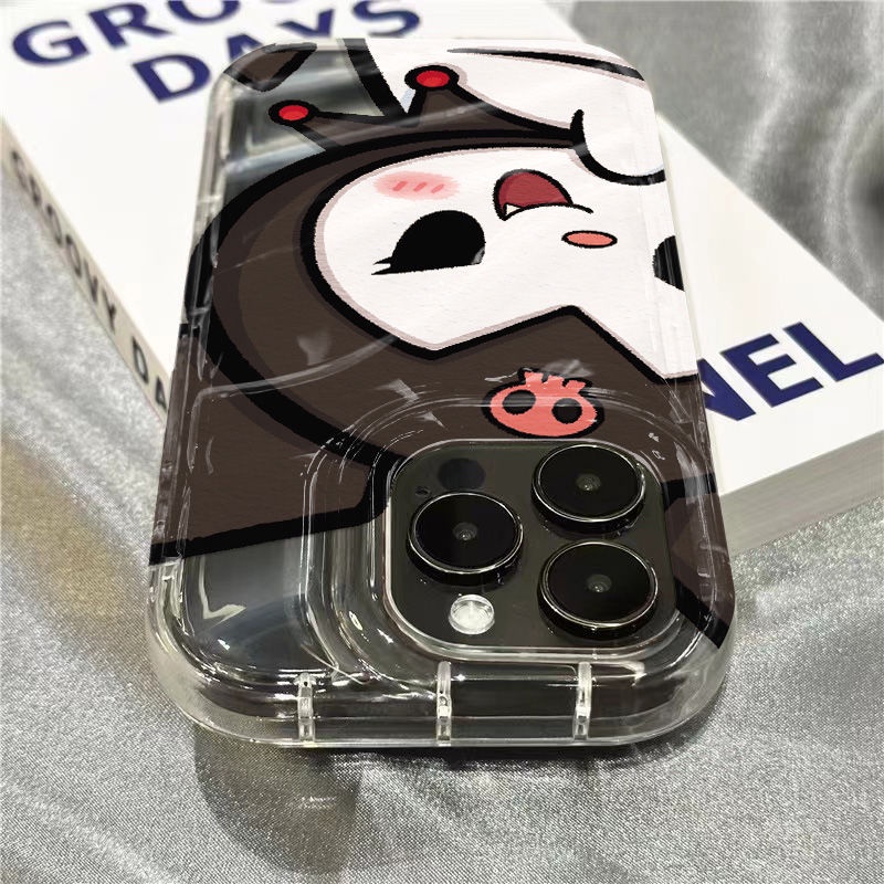 Ốp Điện Thoại Mềm Trong Suốt Hình Kuromi Dễ Thương Cho iPhone14promax 1312 / 11 7 / 8plus xr / sins N0HJ
