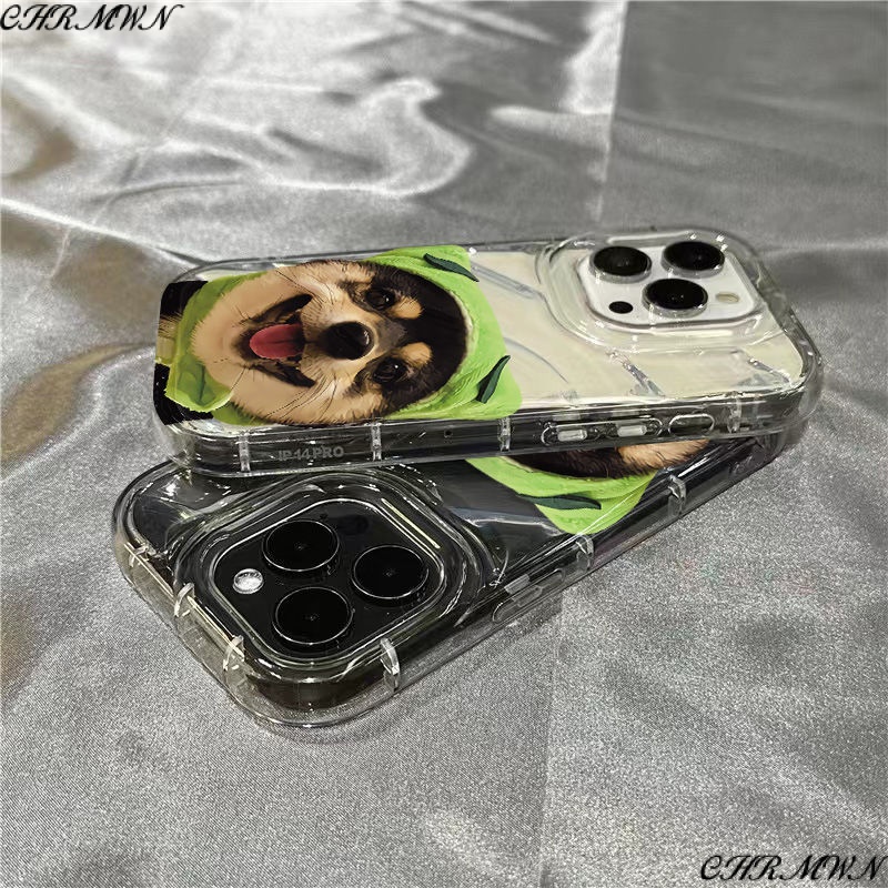 Ốp Điện Thoại Mềm Trong Suốt In Hình Chú Cún Dễ Thương Cho Iphone 117 8 Xr 14 Pro Max 1312