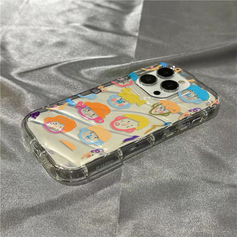 Ốp Điện Thoại Mềm Trong Suốt In Hình Nhân Vật Hoạt Hình Dễ Thương Cho Iphone 8 / 1312 / xr / 7 14Promax 11 Plus