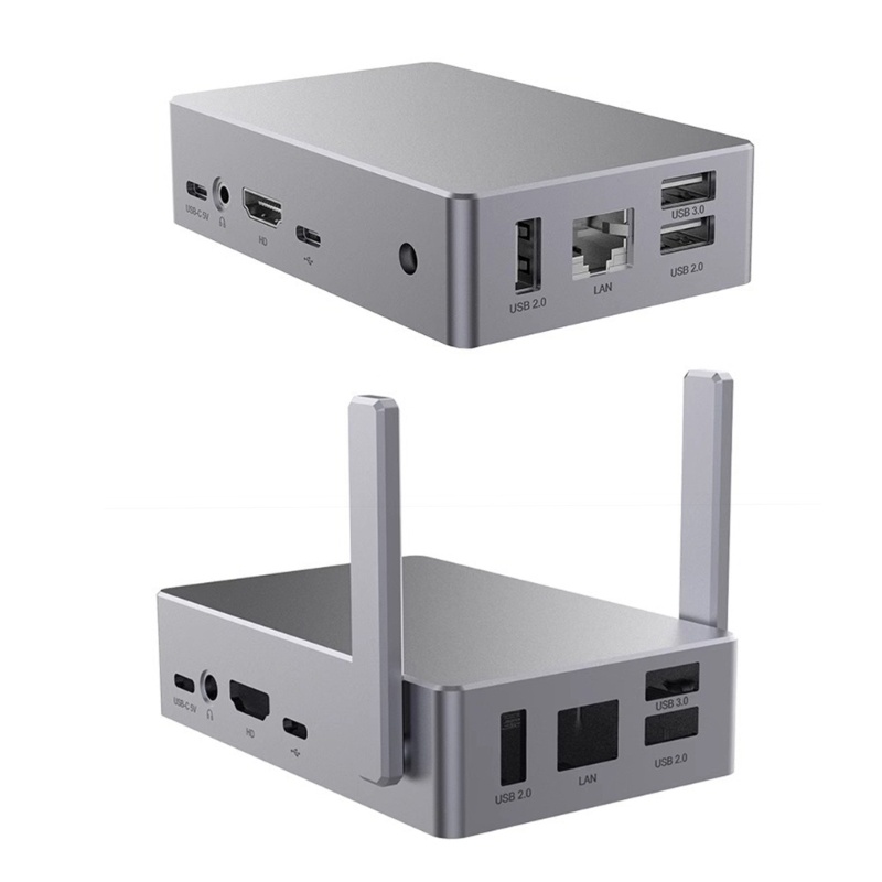 Vỏ Bảo Vệ Màu Cam Pi 5 Pi 5B ABS Có Thể Tháo Rời Cho Raspberry Pi 5 Pi 5B