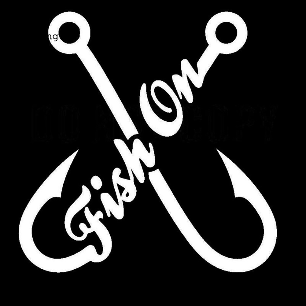 Miếng Dán Phản Quang Hình Móc Câu &amp; Cá Độc Đáo Trang Trí Xe Hơi DIY