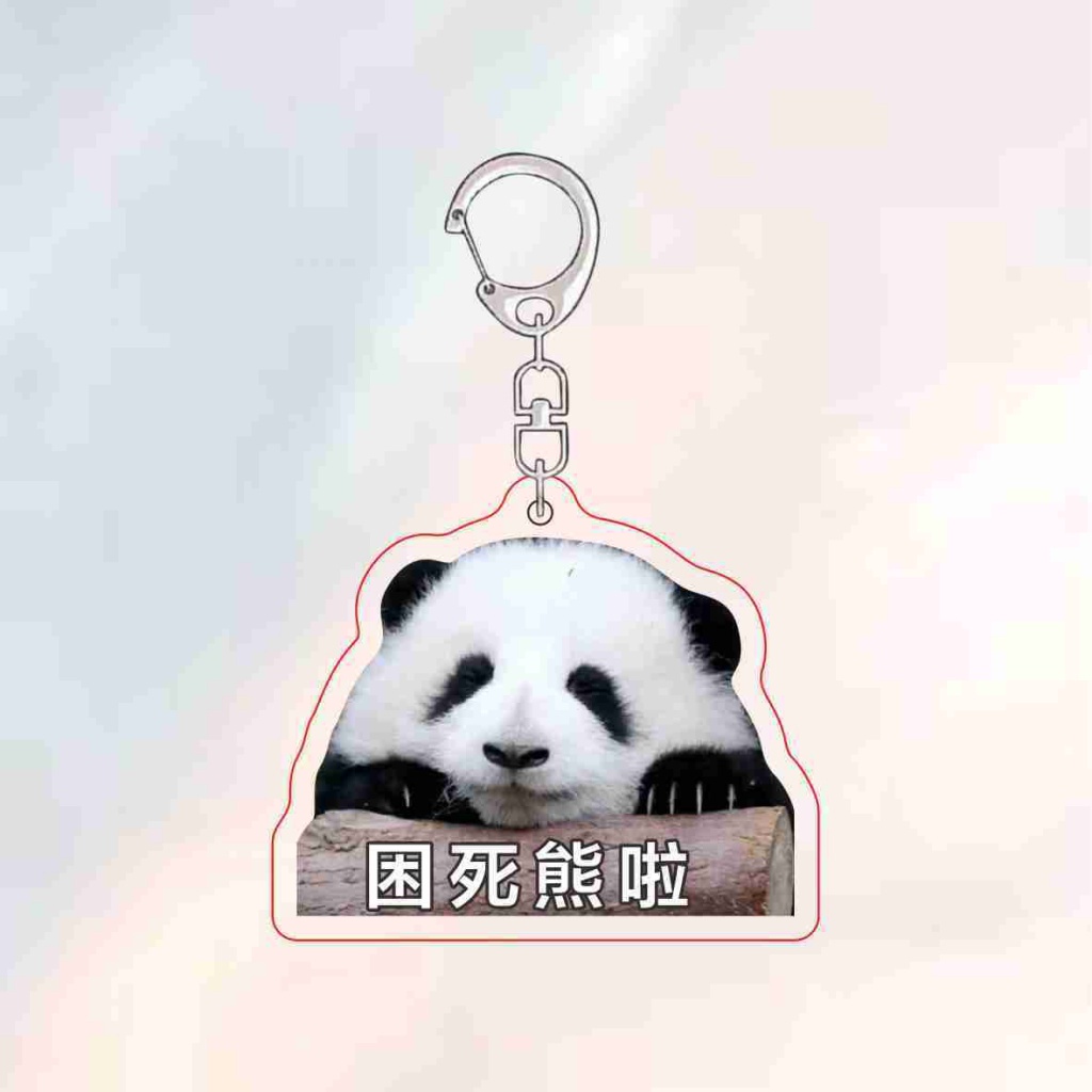 Móc Khóa Hình Gấu Trúc Và Hoa / Trái Cây Cỡ Nhỏ Xinh Xắn