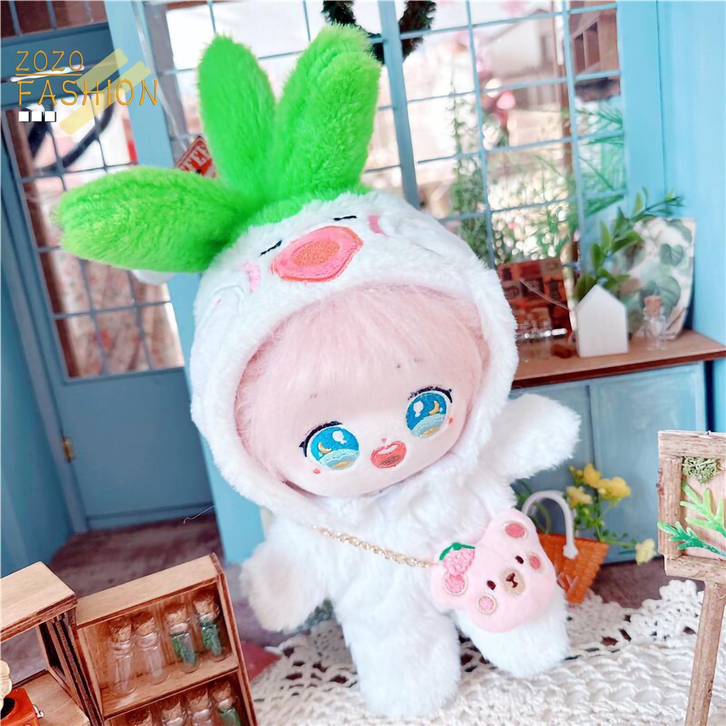 Bộ Áo Liền Quần Mềm Mại Hình Rau Củ Quả Dễ Thương Cho Búp Bê 20cm