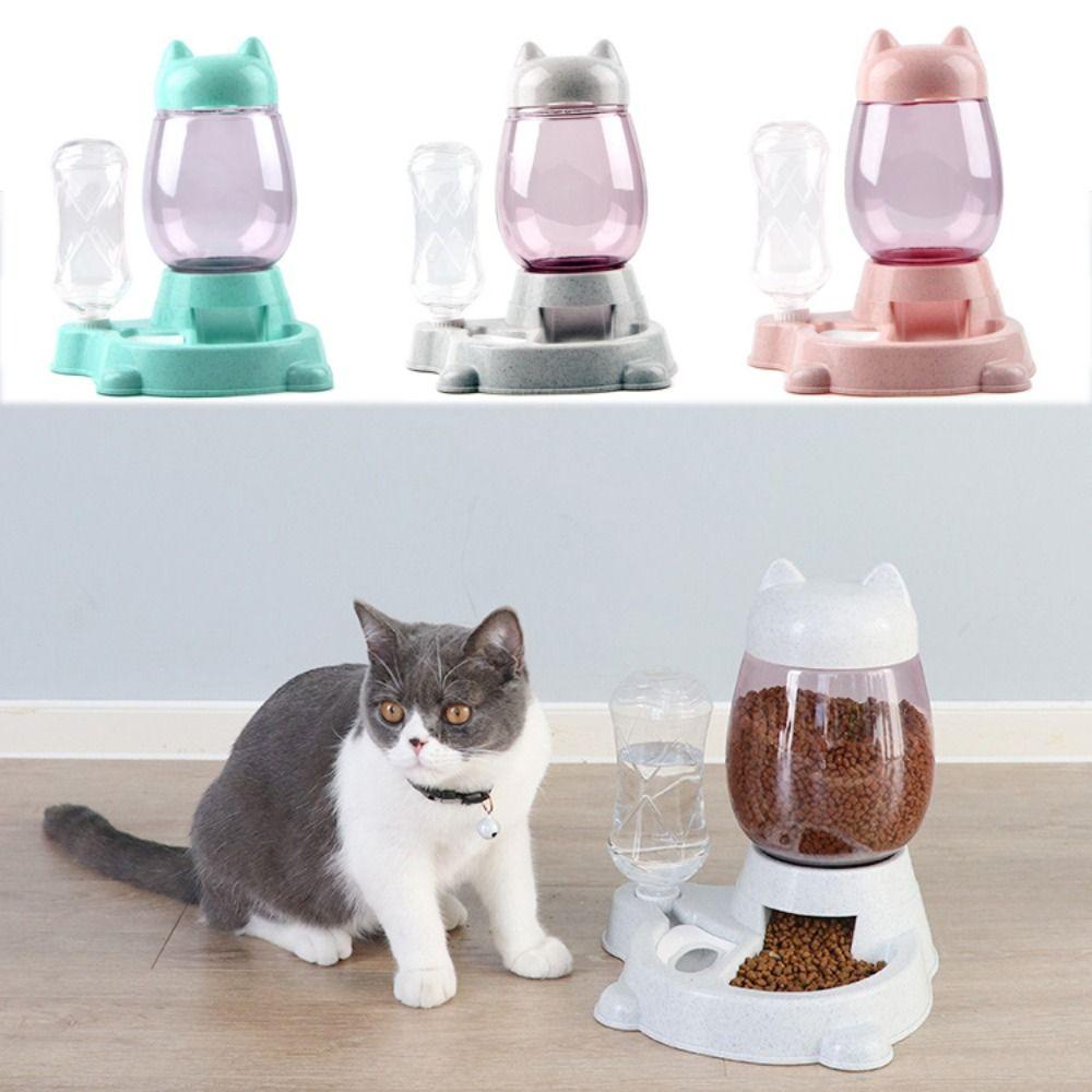 Dụng Cụ Đựng Thức Ăn Nước Uống Tự Động Bằng Nhựa Chống Tràn Đa Năng Cho Thú Cưng