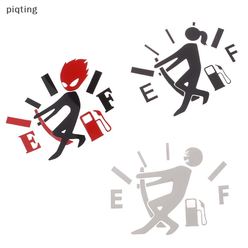 Piqt Nhãn Dán Trang Trí Xe Hơi Bằng ABS Hình Đồng Hồ Đo Nhiên Liệu Vui Nhộn Phong Cách Mới