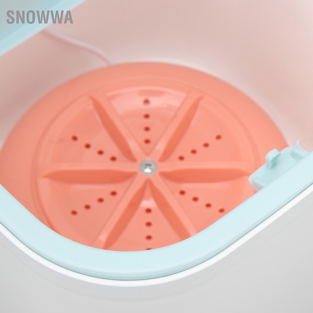 Snowwa Máy Giặt Mini Di Động Siêu Âm Thanh USB Để Bàn Quần Lót Tất Áo Trẻ Em Du Lịch 3.8L 5V