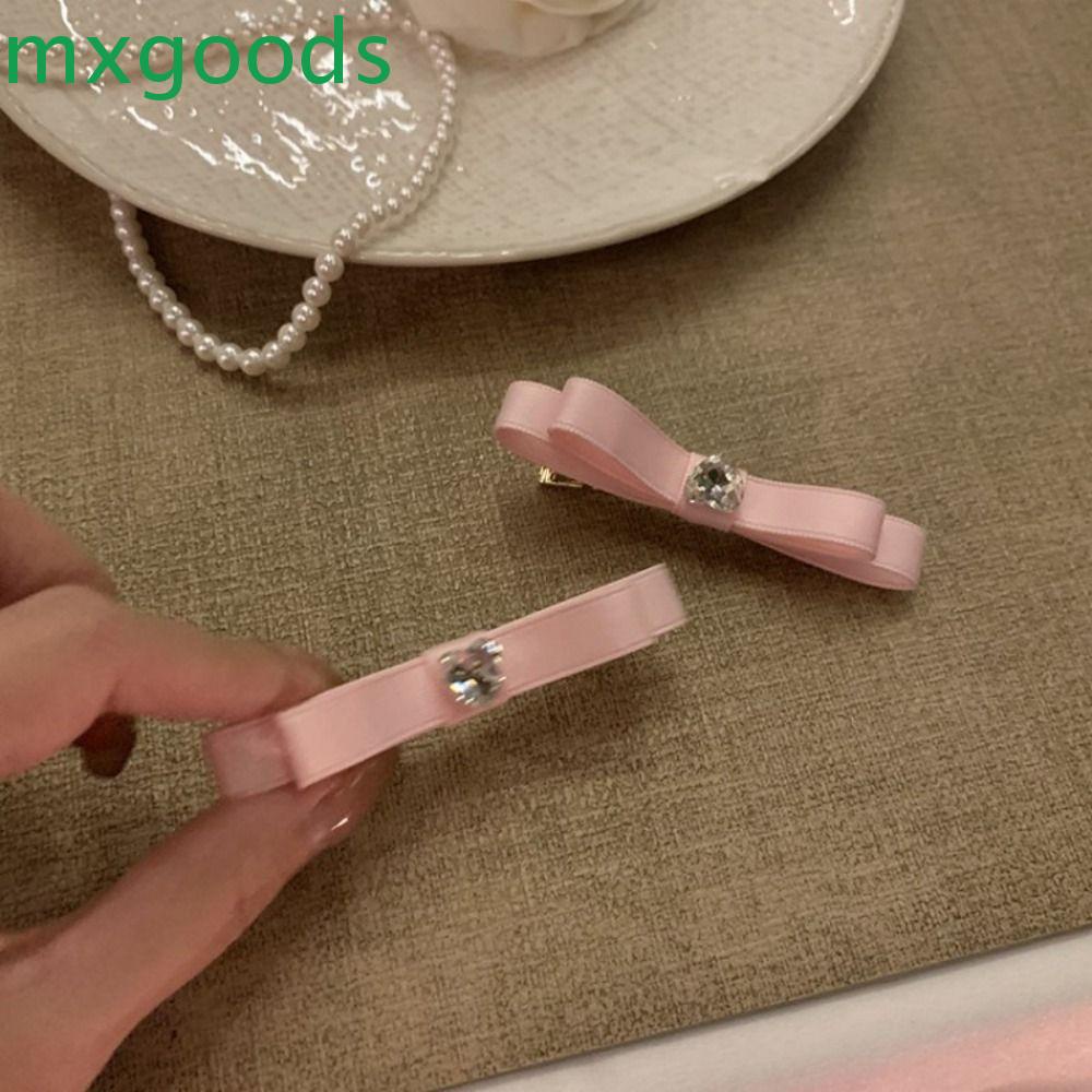 MXGOODS Kẹp Tóc Satin Lấp Lánh Thời Trang Hàn Quốc